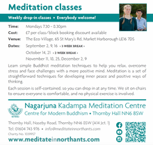 Load image into Gallery viewer, Monday Night Meditation with Nagarjuna Kadampa Meditation (7:30 – 8:30pm)
